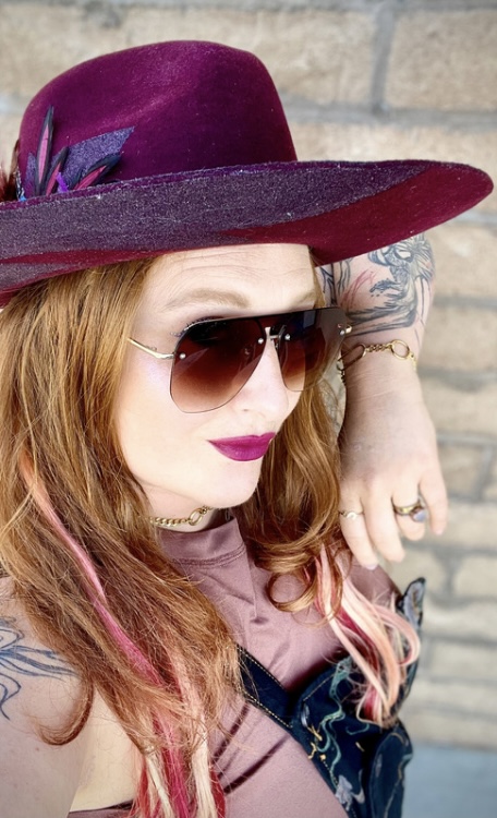 Svetlana, the Rad Hatter, in a custom Rad Hat